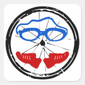 Triathlon Freak logo Vierkante Sticker (Voorkant)