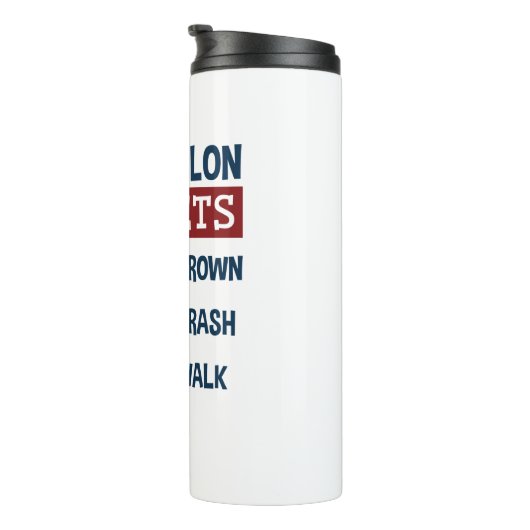 Triathlon Funny 3 Secrets hebben geen Crash Walk Thermosbeker (Geroteerd rechts)