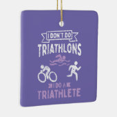 Triathlon Funny Keramisch Ornament (Rechts)