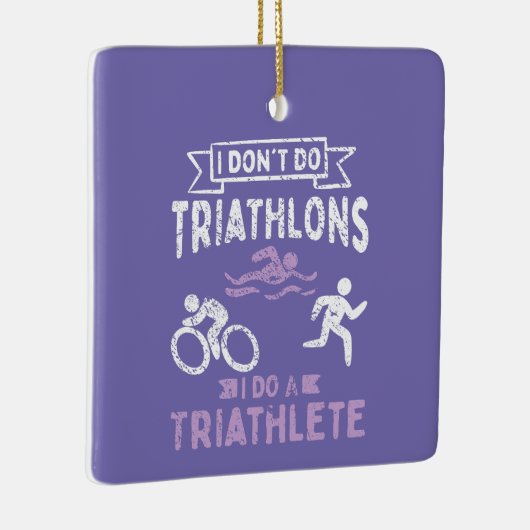 Triathlon Funny Keramisch Ornament (Rechts)