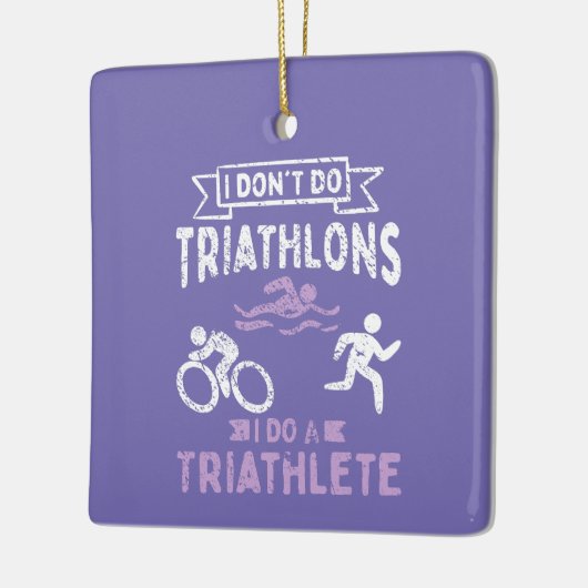Triathlon Funny Keramisch Ornament (Links)