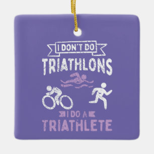 Triathlon Funny Keramisch Ornament