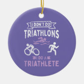 Triathlon Funny Keramisch Ornament (Voorkant)