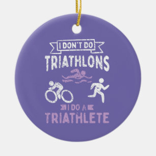 Triathlon Funny Keramisch Ornament