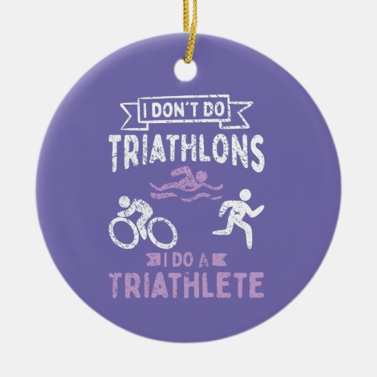 Triathlon Funny Keramisch Ornament (Voorkant)
