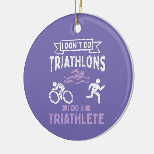 Triathlon Funny Keramisch Ornament (Links)