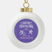Triathlon Funny Keramische Bal Ornament (Voorkant)