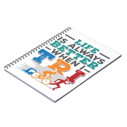 Triathlon Funny Life is altijd beter als ik tri Notitieboek (Linkerzijde)
