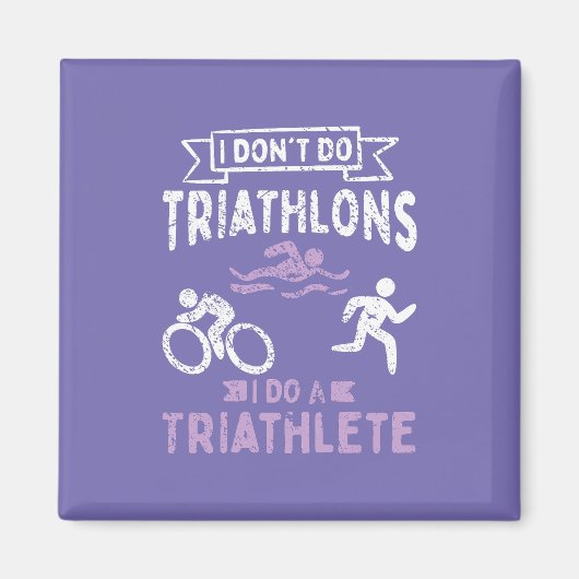 Triathlon Funny Magneet (Voorkant)