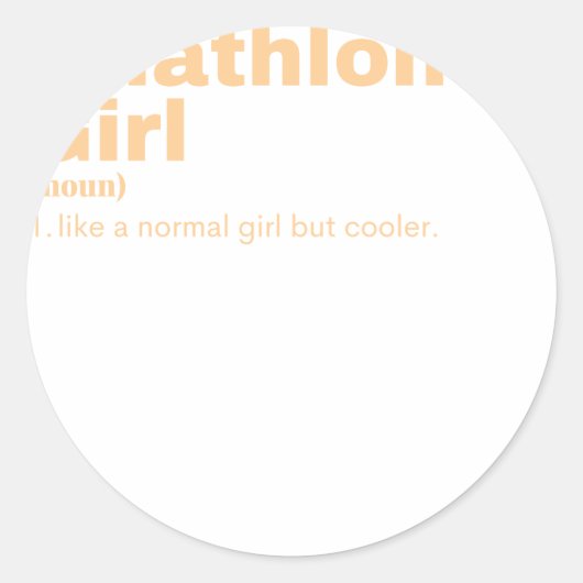 Triathlon Girl - Triathlon Ronde Sticker (Voorkant)