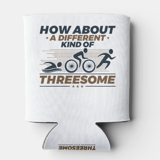 Triathlon Grappig Verschillende Soort Trio Blikjeskoeler (Achterkant)