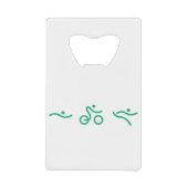 Triathlon Green logo Creditkaart Flessenopener (Voorkant)