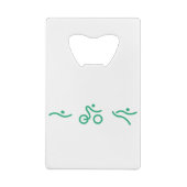 Triathlon Green logo Creditkaart Flessenopener (Achterkant)