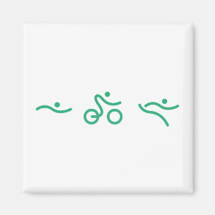 Triathlon Green logo Magneet