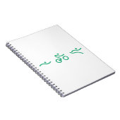 Triathlon Green logo Notitieboek (Rechterzijde)