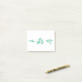 Triathlon Green logo Post-it® Notes (Op bureau)
