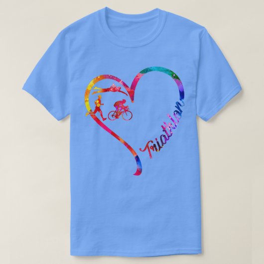 Triathlon hart t-shirt (Design voorkant)