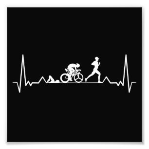 Triathlon Heartbeat Foto Afdruk