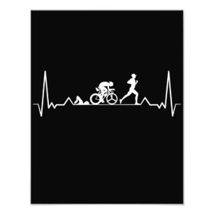 Triathlon Heartbeat Foto Afdruk