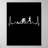 Triathlon Heartbeat Poster (Voorkant)