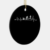 TRIATHLON HEARTBEAT T SHIRT KERAMISCH ORNAMENT (Rechts)