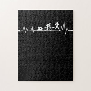 TRIATHLON HEARTBEAT T SHIRT LEGPUZZEL