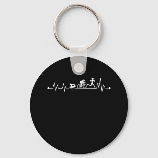 TRIATHLON HEARTBEAT T SHIRT SLEUTELHANGER (Voorkant)