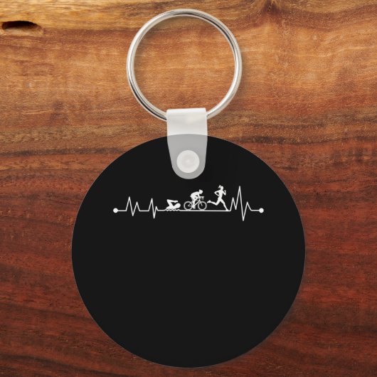 TRIATHLON HEARTBEAT T SHIRT SLEUTELHANGER (Voorkant)