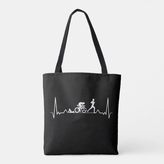 Triathlon Heartbeat Tote Bag (Achterkant)