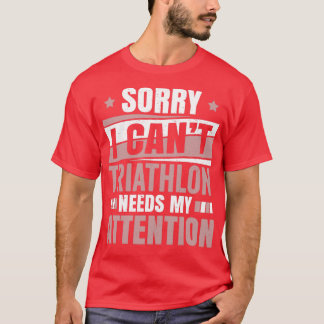 Triathlon heeft aandacht nodig voor Cool Funny Tri T-shirt