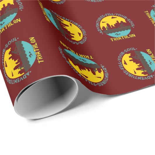 Triathlon. Het avontuur vult je ziel Cadeaupapier (Rol Hoek)