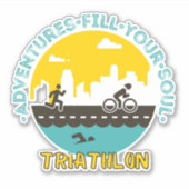 Triathlon. Het avontuur vult je ziel Sticker (Voorkant)
