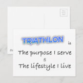 TRIATHLON - Het doel dat ik bedien Briefkaart (Voorkant / Achterkant)