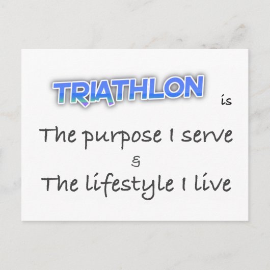 TRIATHLON - Het doel dat ik bedien Briefkaart (Voorkant)