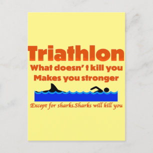 Triathlon Humor Print       Briefkaart
