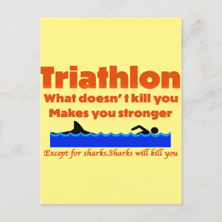 Triathlon Humor Print Briefkaart