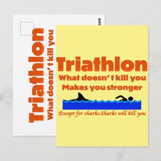 Triathlon Humor Print       Briefkaart (Voorkant / Achterkant)