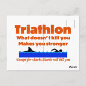 Triathlon Humor Print       Briefkaart (Achterkant)