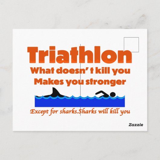 Triathlon Humor Print       Briefkaart (Achterkant)