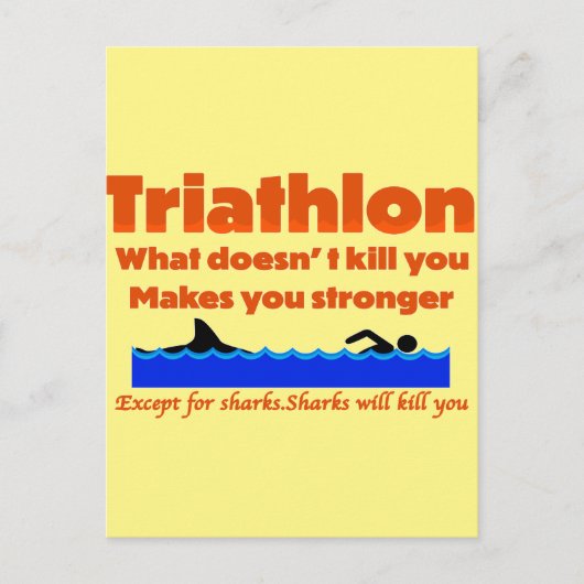 Triathlon Humor Print       Briefkaart (Voorkant)