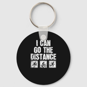 Triathlon ik kan de afstand afleggen sleutelhanger