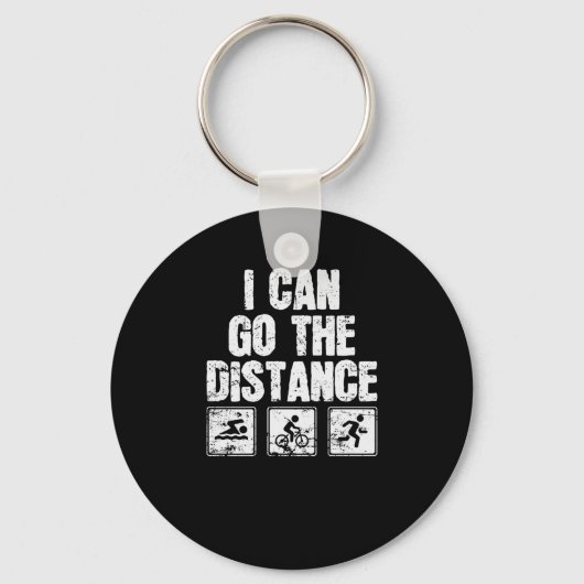 Triathlon ik kan de afstand afleggen sleutelhanger (Voorkant)
