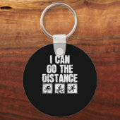 Triathlon ik kan de afstand afleggen sleutelhanger (Voorkant)