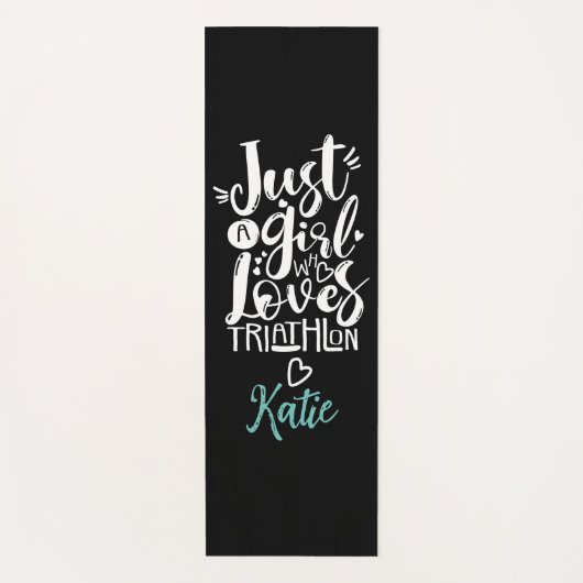 Triathlon Inspirerend "Gewoon een meisje dat van m Yogamat (Voorkant)