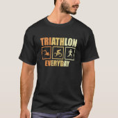 Triathlon instructeur voor triatleet coach t-shirt (Voorkant)