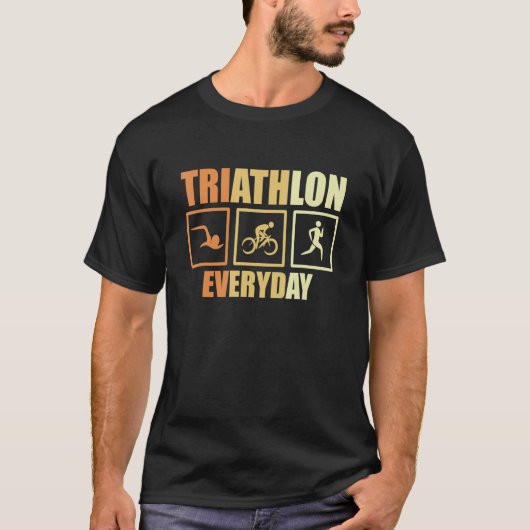 Triathlon instructeur voor triatleet coach t-shirt (Voorkant)