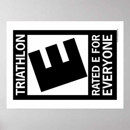 Triathlon is Rated E voor iedereen Poster (Voorkant)