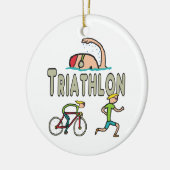 Triathlon Keramisch Ornament (Links)