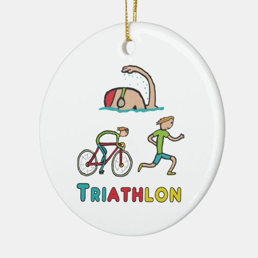 Triathlon Keramisch Ornament (Links)