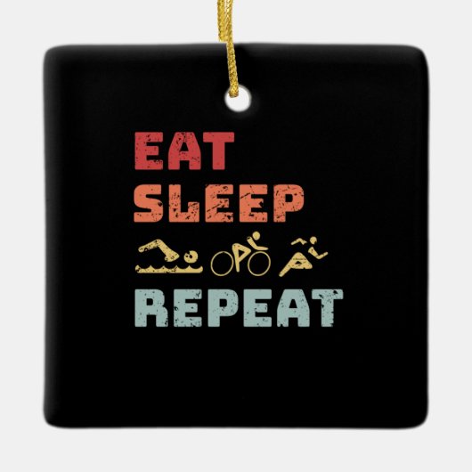 Triathlon Keramisch Ornament (Voorkant)